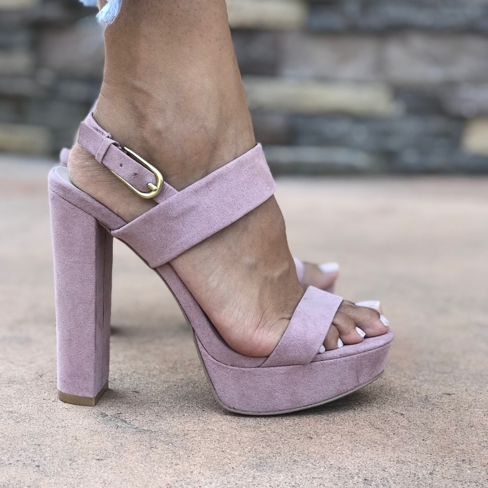 🆕Blush Double Band Sling Back Heels - Picture 3 of 3